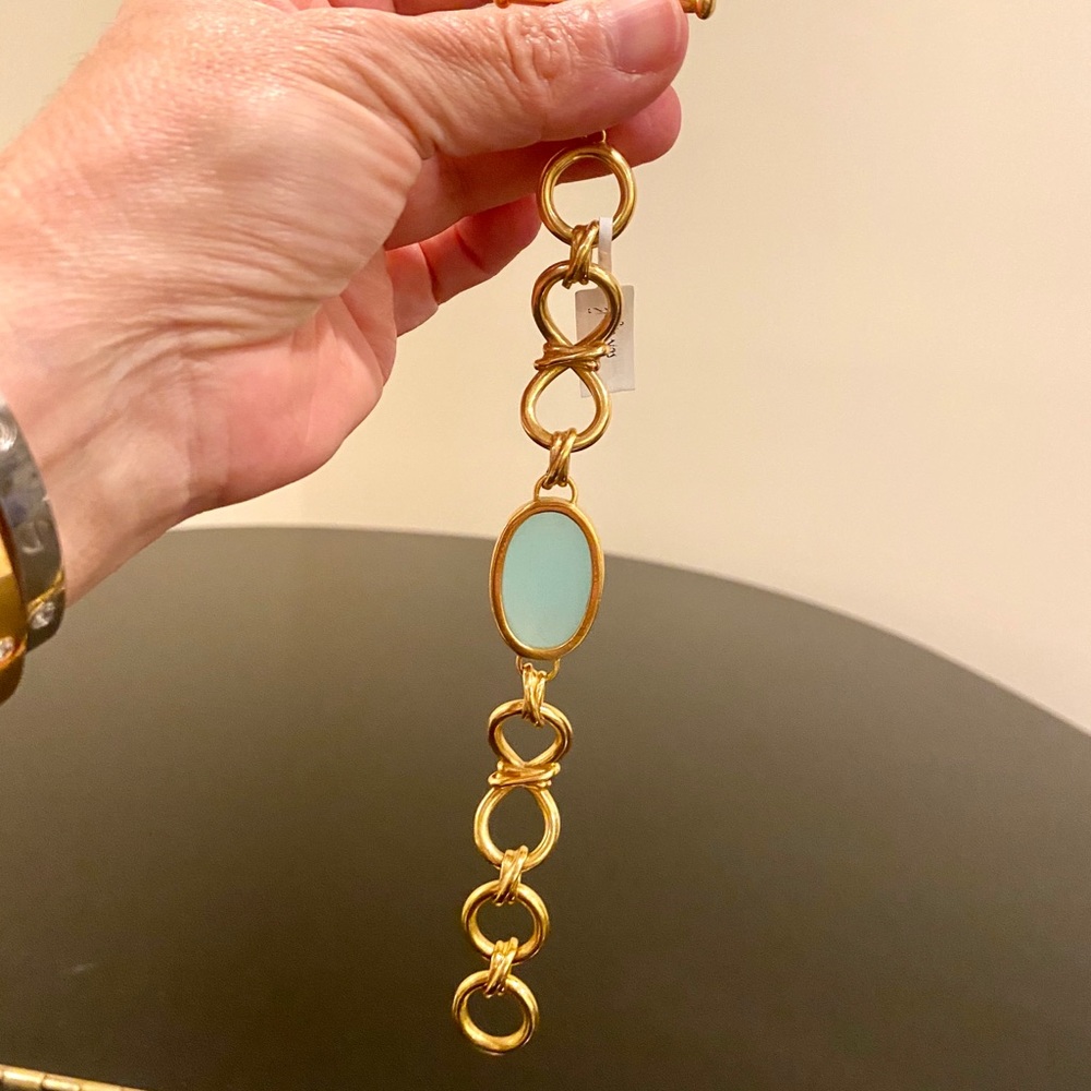 NWT luxury bohemian minimalist Authentic rare Julie Vos Chalcedony bracelet - Picture 9 of 14